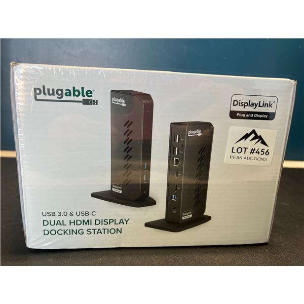 Lot of 1 USB 3.0 & USB-C Dual HDMI Display Docking Station