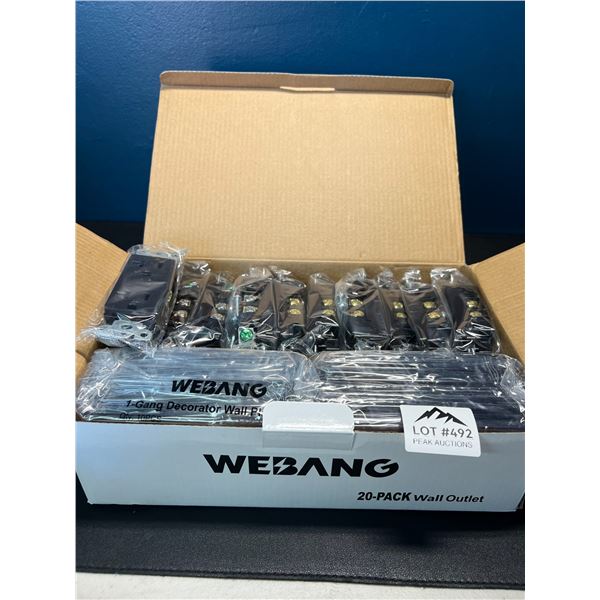 Lot of 1 Box 20-Pack Wall Outlets