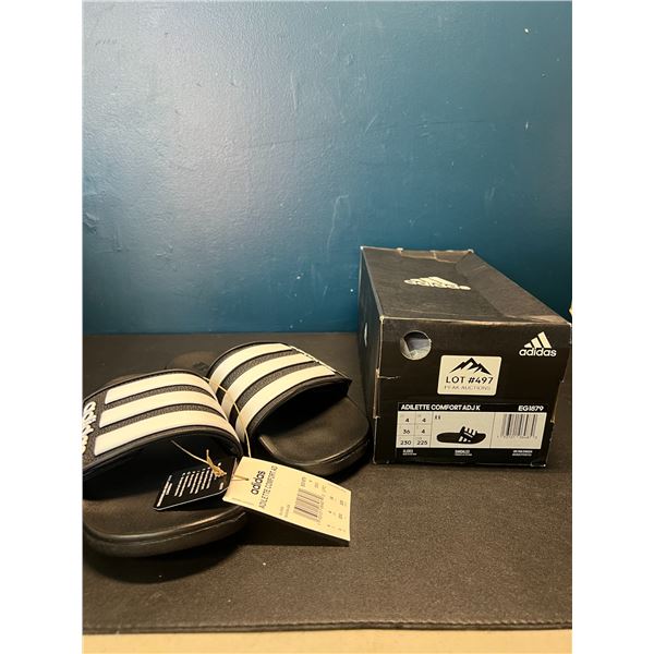 Lot of 1 Pair of Adidas Adilette Comfort Slides - Size 4