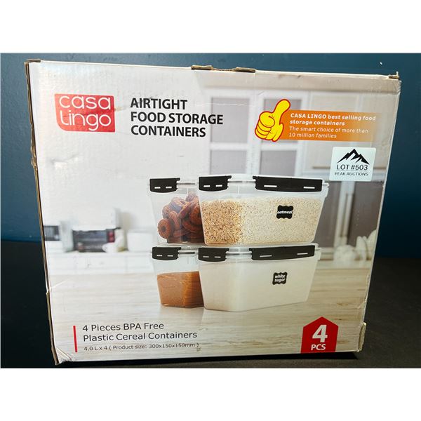 Lot of Casa Lingo Airtight Food Storage Containers - 4 PCS