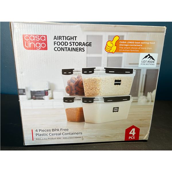 Lot of Casa Lingo Airtight Food Storage Containers - 4 PCS
