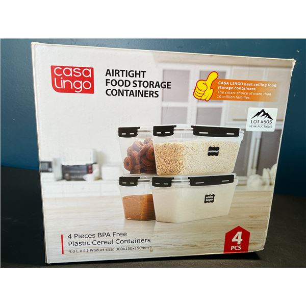 Lot of Casa Lingo Airtight Food Storage Containers - 4 PCS