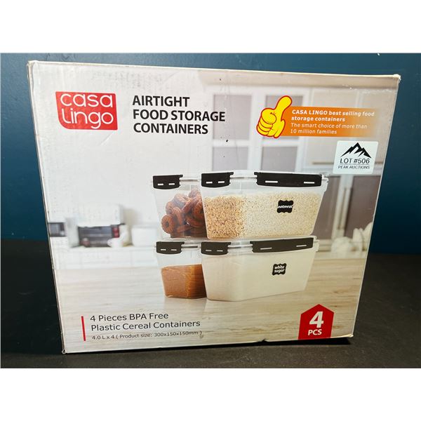 Lot of Casa Lingo Airtight Food Storage Containers - 4 PCS