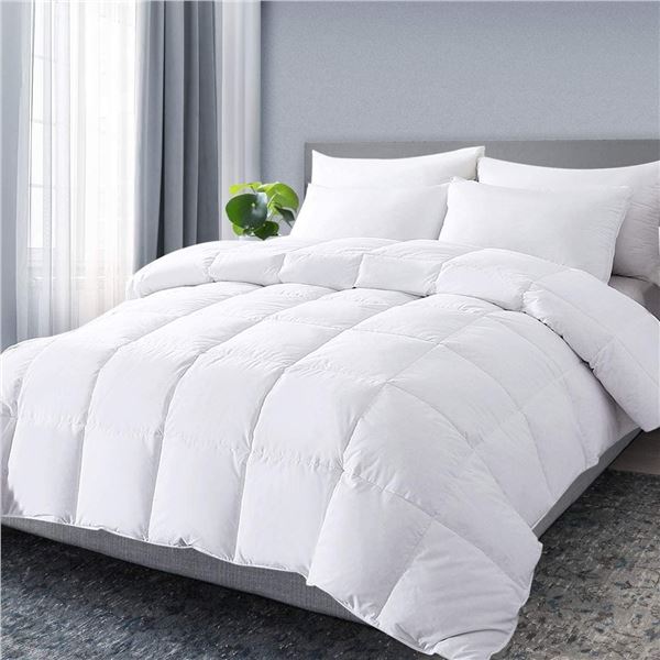 Lot of 1 Downcool King Size Down Comforter/All-Season Quilted Duvet