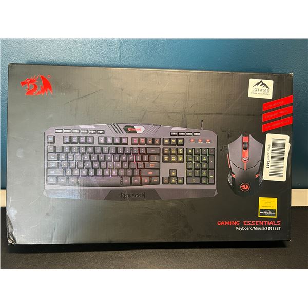 Lot of 1 RedDragon Gaming Essentials Keyboard/Mouse 2-in-1 Set