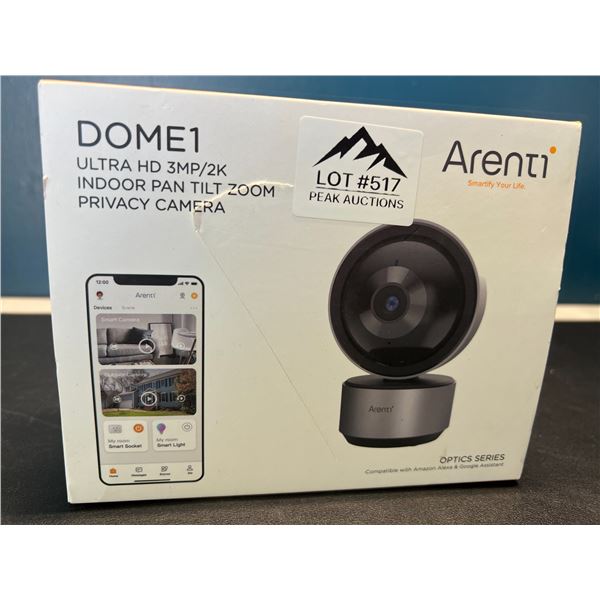 Lot of 1 Arenti Dome1 Ultra HD Indoor Pan Tilt Privacy Camera