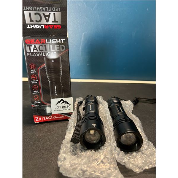 Lot of Gearlight Tac1 LED Tactical Flashlights - 2PCS