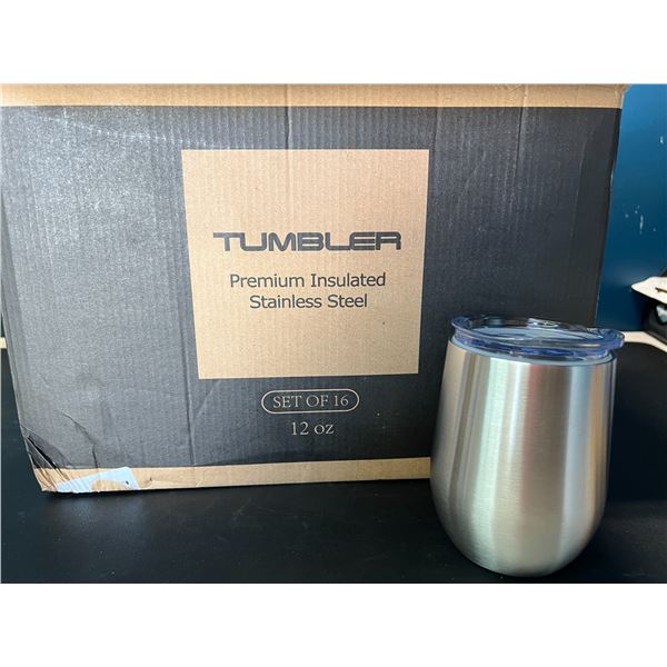 Lot of Premium Insulated Stainless Steel Tumbler Mugs - Set of 16