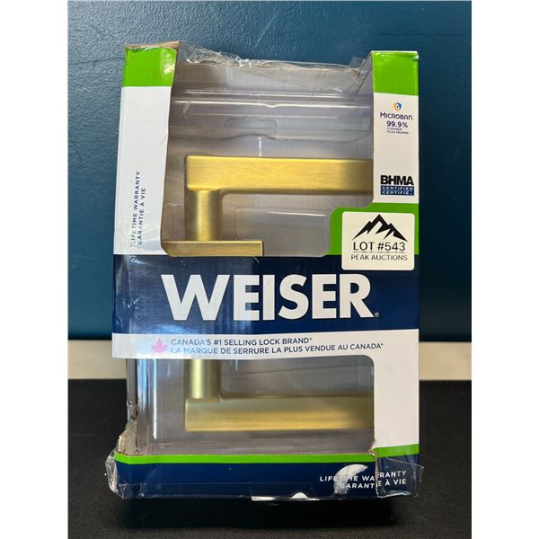 Lot of 1 Weiser Door Lock - Gold
