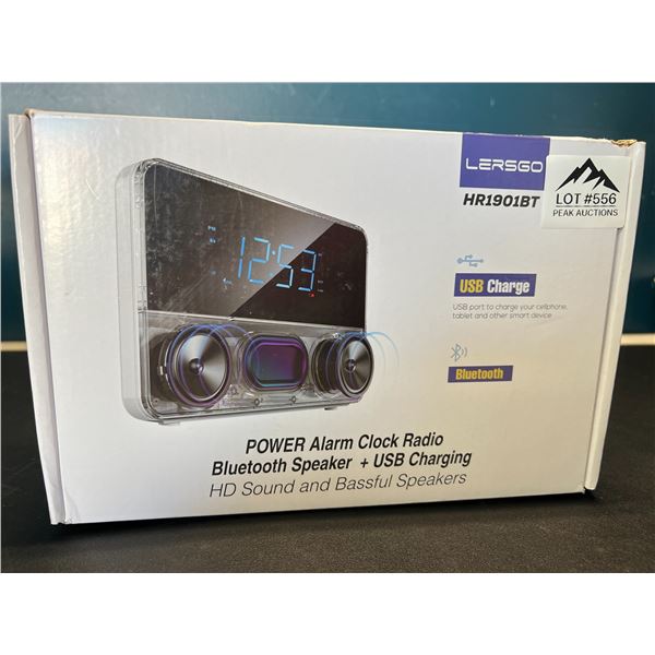 Lot of 1 Power Alarm Clock Radio, Bluetooth Speaker & USB Charger