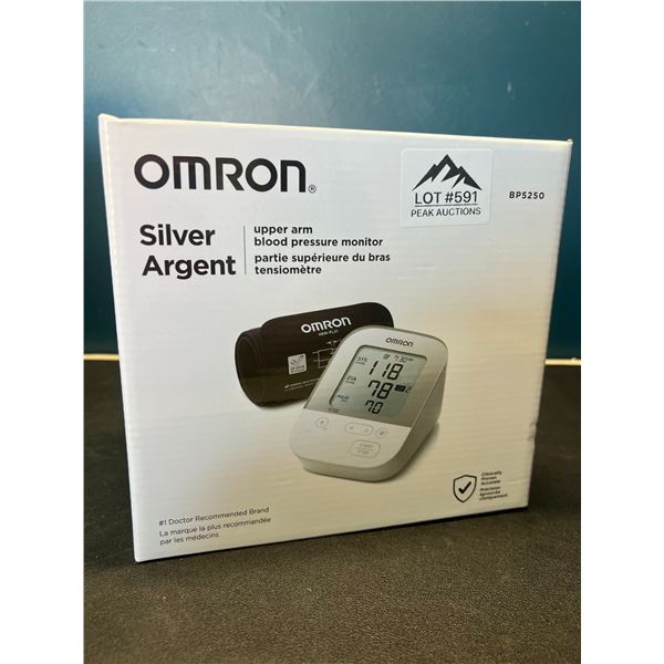 Lot of 1 OMRON Silver Upper Arm Blood Pressure Monitor