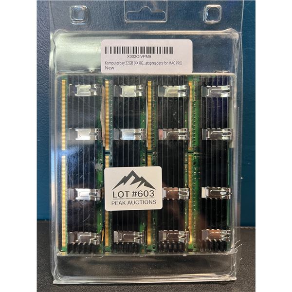 Lot of 1 Komputerbay 32GB Heatspreaders for Mac Pro (4x8GB)