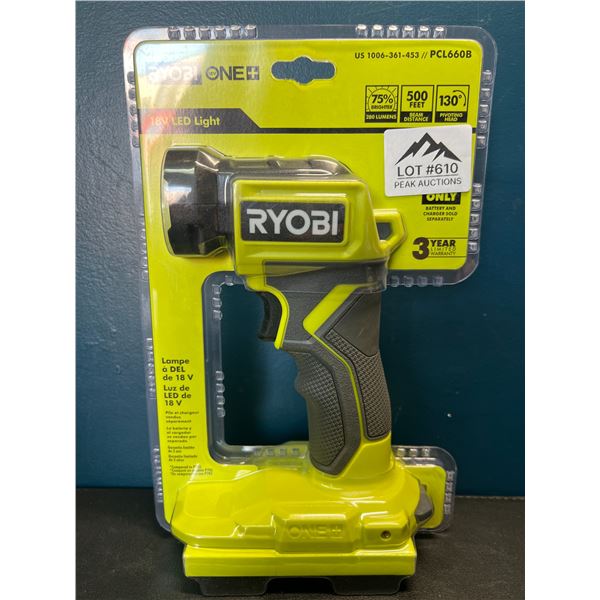 Lot of 1 Ryobia 18V LED Light