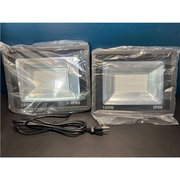 Lot of 1 Box of 100W IP66 LED Flood Lights - 2 Pack