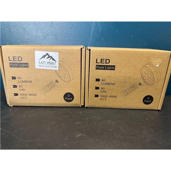 Lot of 2 Boxes of LED Puck Lights