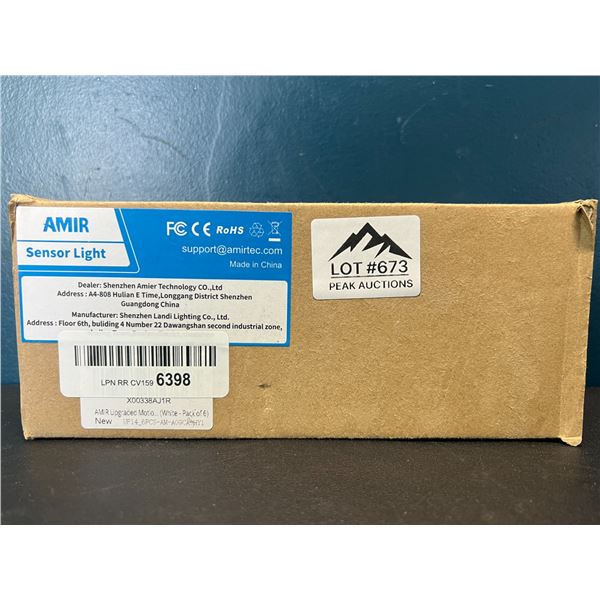 Lot of 1 Box of Sensor Motion Lights - 6 Pack