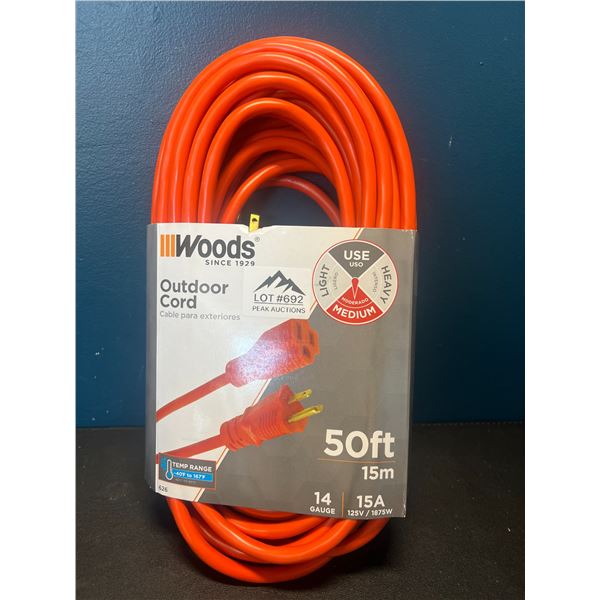 Lot of 1 50FT Long Outdoor Extension Cord
