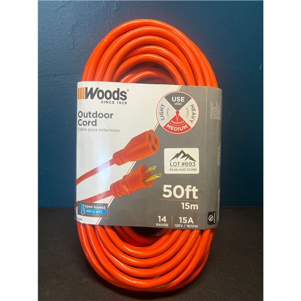 Lot of 1 50FT Long Outdoor Extension Cord