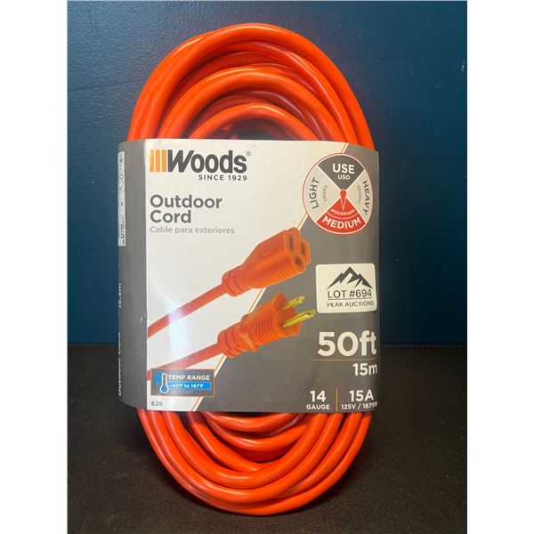 Lot of 1 50FT Long Outdoor Extension Cord