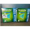 Image 1 : Lot of 2 Boxes of Nicorette Gum; Quit Smoking Aid - Value Size Boxes; 210 PCS per box! Extreme Mint
