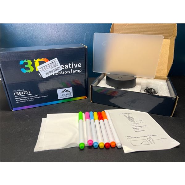 Lot of 2 Customizable Acrylic LED Colour Changing Lights - Whiteboard Style w/ 7 Markers