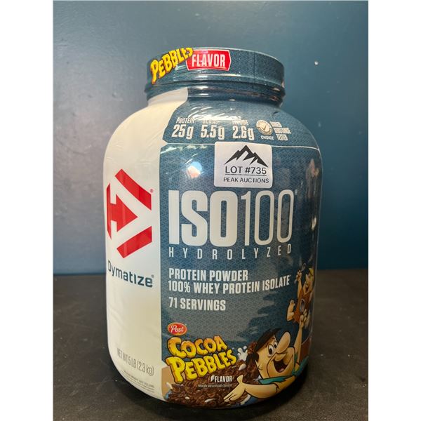 Lot of 1 ISO100 Hydrolized Protein Powder - Cocoa Pebbles Flavor - 5 LB Tub! Brand New Sealed!