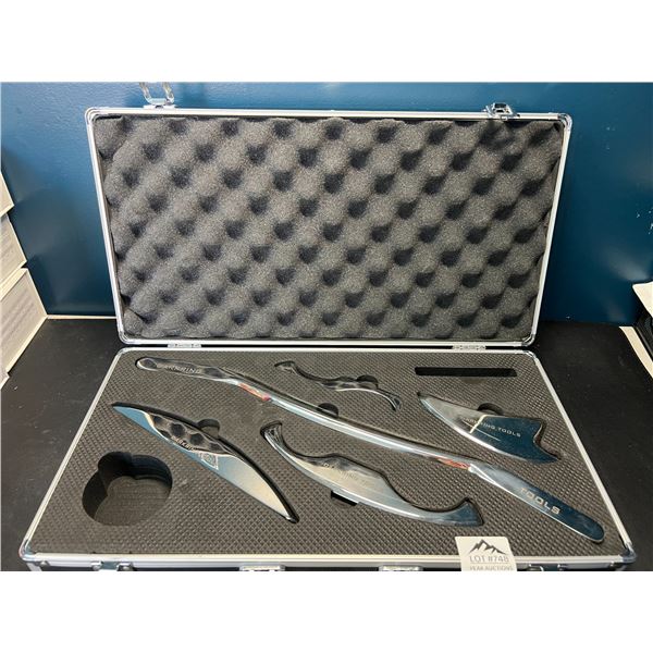 Lot of 1 Set of Stainless Steel Back Myofascial/Massage Scraping Tools - Used