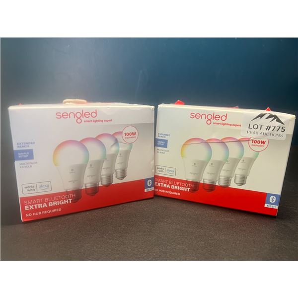 Lot of 2 Boxes of Sengled Smart WiFi Multicolor LED Lightbulbs - 4per box/8 total