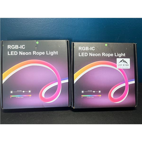 Lot of 2 Sets of RGB LED Neon Rope Light Kits