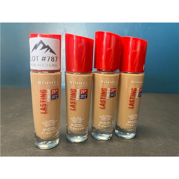 Lot of 4 Bottles of Revlon Lasting Finish 25HR Hydration Boost Full-Coverage Foundation - Soft Beige