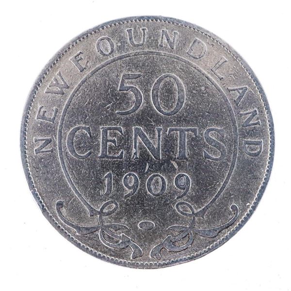 NFLD, 1909 Silver 50 Cents