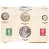 Image 2 : Selected Coinage of George V - Coins Have Shifted in The Frame - Silver & Stamps