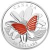 Image 1 : 2016 $20 The Colourful Wings of a Butterfly - Pure Silver Coin, Stock Photo Used For Listing, Coin M