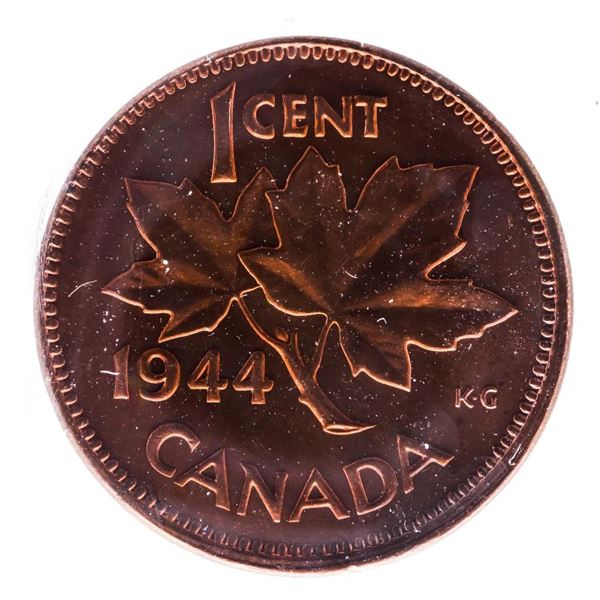 1944 Canada One Cent Coin Red MS63