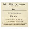 Image 2 : Canada, 1964 One Cent Coin MS63 RED ICCS