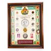 Image 1 : Selected Coinage of Queen Elizabeth II Silver Coins, Stamp Framed, 1 Coin has Shifted in Frame