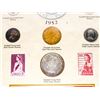 Image 2 : Selected Coinage of Queen Elizabeth II Silver Coins, Stamp Framed, 1 Coin has Shifted in Frame
