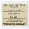 Image 3 : Canada 2019 RCM First Strike Ten Cent Coin MS65