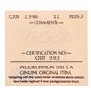 Image 2 : Canada, 1946 Silver Dollar MS63 ICCS