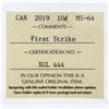 Image 2 : Canada 2019 RCM First Strike Ten Cent Coin MS64