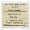 Image 3 : Canada 2019 RCM First Strike Ten Cent Coin MS64