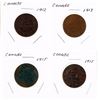 Image 2 : Group of 12 Canada Large One Cent Coins Early 1900's