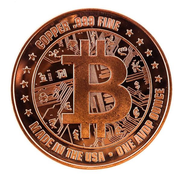 BITCOIN -.999 Fine Pure Copper 1 oz. Medallion