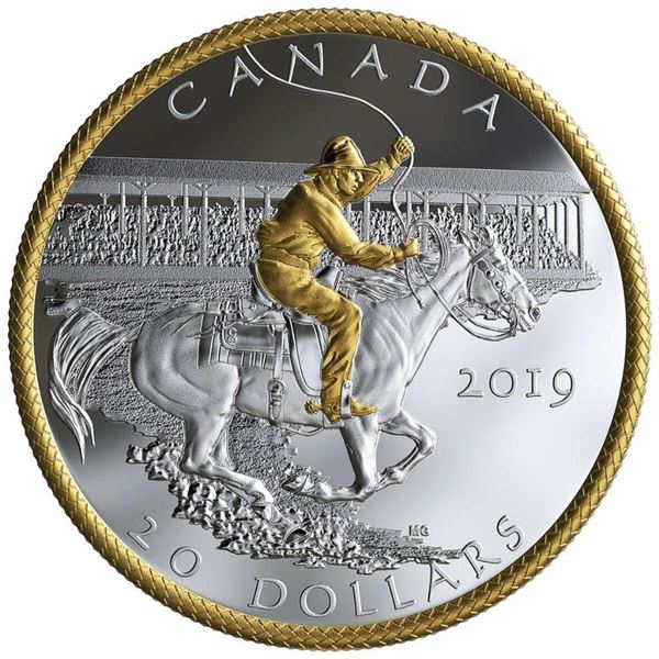 2019 $20 Calgary Stampede: Victory Stampede - Pure Silver Coin