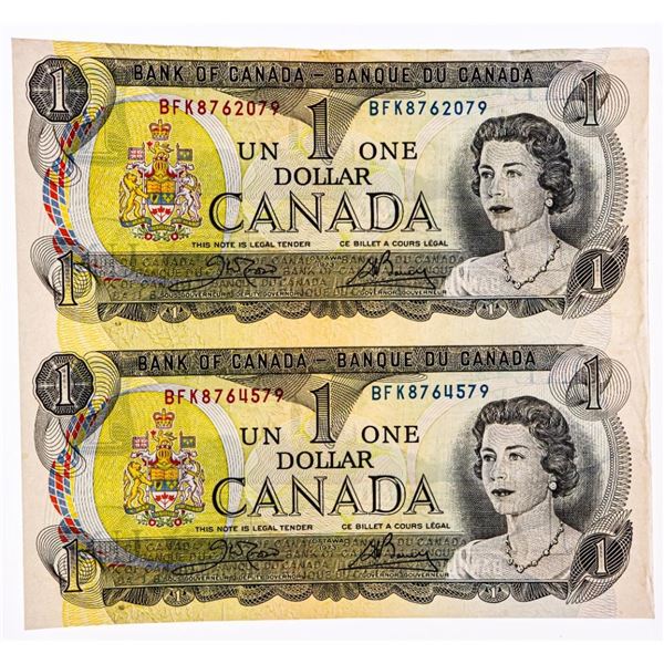 Bank of Canada 1973 UNCUT  Notes