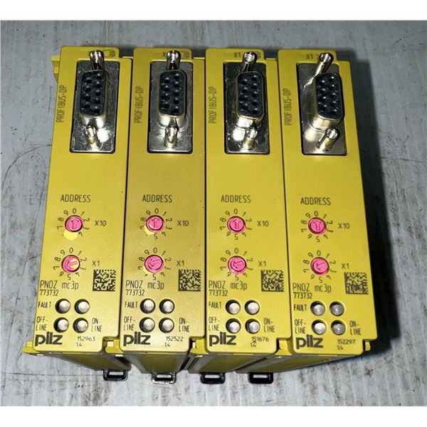 Lot of (4) Pilz #PN0Z mc3p / #773732 Modules