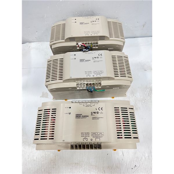 Lot of (3) Omron #S82K-24024 Power Supplies