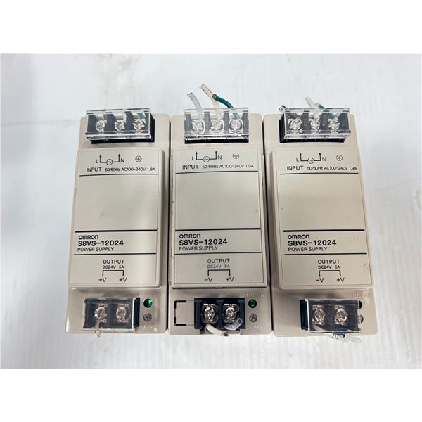 Lot of (3) Omron #S8VS-12024 Power Supplies