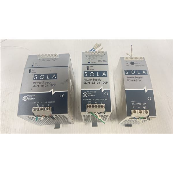 Lot of (3) Sola Power Supplies