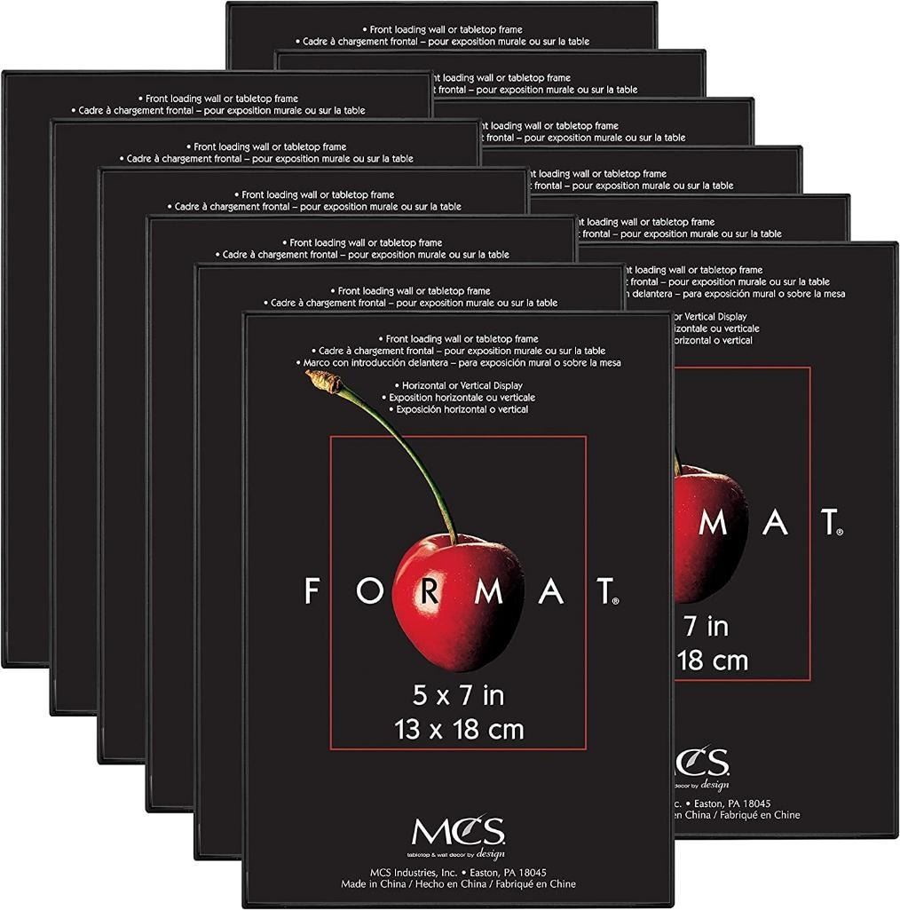 Mcs Box Frame Open Box - Mcs Format Frame, Black, 5 X 7 In, 12 Pk